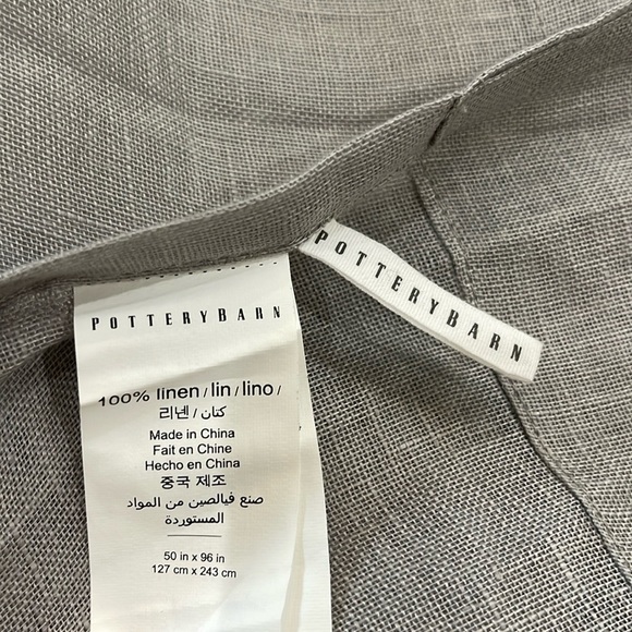 SOLD - Pottery Barn Belgian Flax Linen Sheer curtain panel - Picture 2 of 7